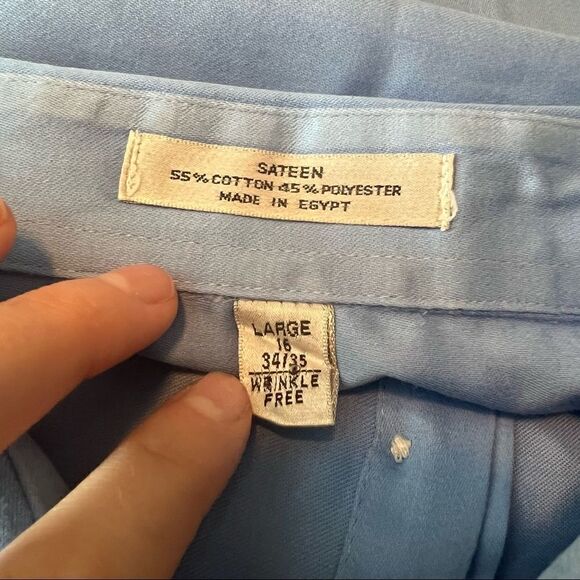 Geoffrey Beene blue button down shirt. - Picture 4 of 11